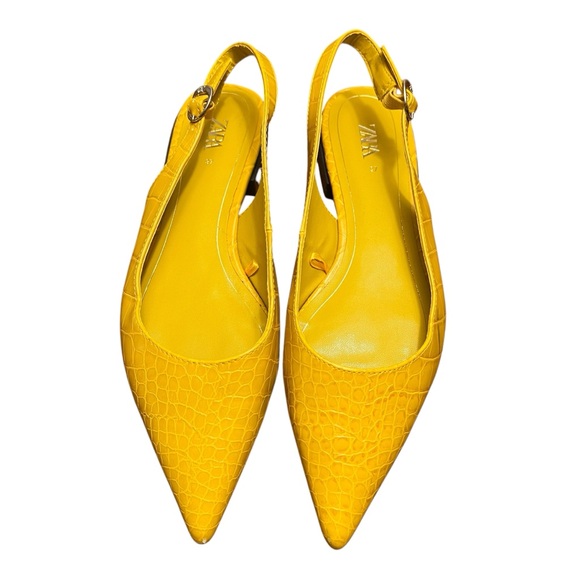 Zara Animal Print Pointed Toe Flats - Picture 5 of 11